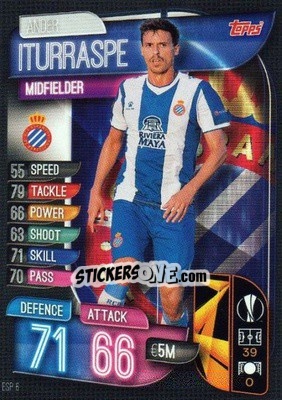 Sticker Ánder Iturraspe - UEFA Champions League 2019-2020. Match Attax. Spain/Portugal n. ESP6 - Topps
