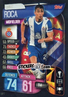 Cromo Marc Roca - UEFA Champions League 2019-2020. Match Attax. Spain/Portugal - Topps