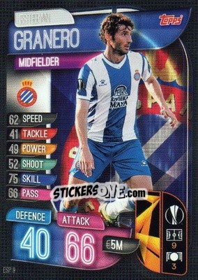 Sticker Esteban Granero - UEFA Champions League 2019-2020. Match Attax. Spain/Portugal n. ESP9 - Topps