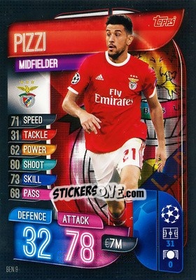 Cromo Pizzi - UEFA Champions League 2019-2020. Match Attax. Spain/Portugal n. BEN9 - Topps