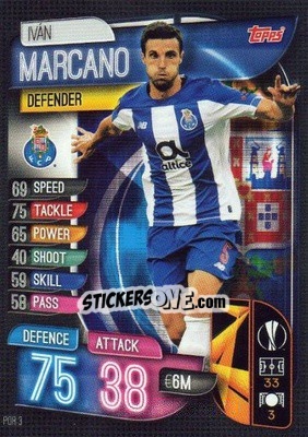 Cromo Iván Marcano - UEFA Champions League 2019-2020. Match Attax. Spain/Portugal n. POR3 - Topps
