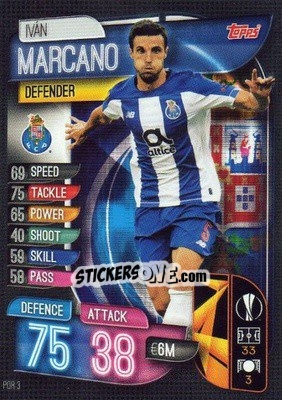 Sticker Iván Marcano - UEFA Champions League 2019-2020. Match Attax. Spain/Portugal - Topps