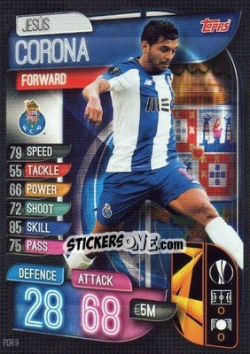 Sticker Jesús Corona - UEFA Champions League 2019-2020. Match Attax. Spain/Portugal n. POR9 - Topps