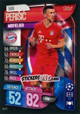 Sticker Ivan Perisic - UEFA Champions League 2019-2020. Match Attax. Spain/Portugal n. BAY8 - Topps