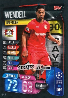 Sticker Wendell - UEFA Champions League 2019-2020. Match Attax. Spain/Portugal - Topps