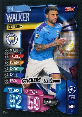 Sticker Kyle Walker - UEFA Champions League 2019-2020. Match Attax. Spain/Portugal n. MCY4 - Topps