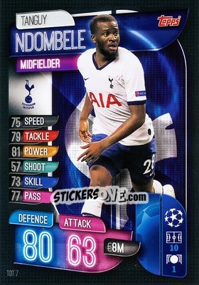 Sticker Tanguy Ndombele - UEFA Champions League 2019-2020. Match Attax. Spain/Portugal - Topps