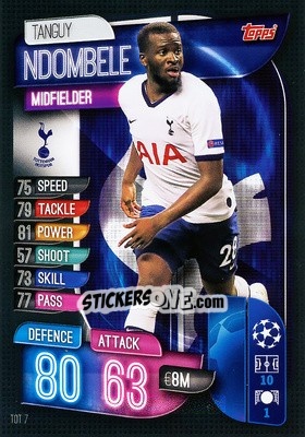 Sticker Tanguy Ndombele - UEFA Champions League 2019-2020. Match Attax. Spain/Portugal n. TOT7 - Topps