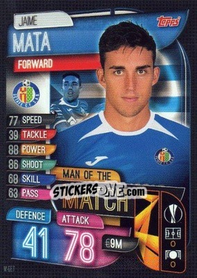 Cromo Jaime Mata - UEFA Champions League 2019-2020. Match Attax. Spain/Portugal - Topps