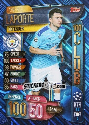 Sticker Aymeric Laporte - UEFA Champions League 2019-2020. Match Attax. Spain/Portugal - Topps