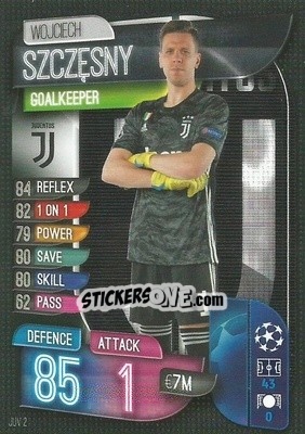 Figurina Wojciech Szczęsny - UEFA Champions League 2019-2020. Match Attax. Italy - Topps