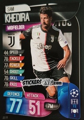 Sticker Sami Khedira - UEFA Champions League 2019-2020. Match Attax. Italy n. JUV14 - Topps