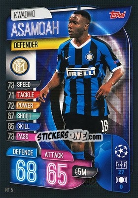 Sticker Kwadwo Asamoah - UEFA Champions League 2019-2020. Match Attax. Italy n. INT5 - Topps
