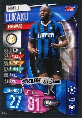 Sticker Romelu Lukaku - UEFA Champions League 2019-2020. Match Attax. Italy n. INT12 - Topps