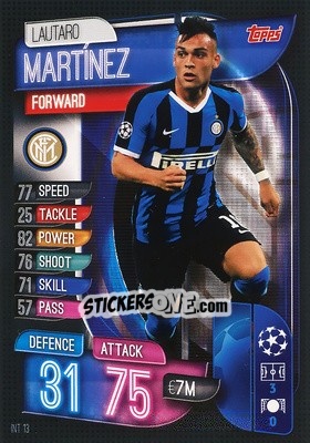 Figurina Lautaro Martínez - UEFA Champions League 2019-2020. Match Attax. Italy - Topps