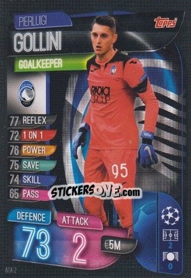 Sticker Pierluigi Gollini - UEFA Champions League 2019-2020. Match Attax. Italy - Topps