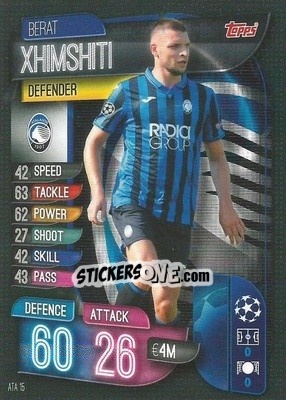Sticker Berat Djimsiti - UEFA Champions League 2019-2020. Match Attax. Italy n. ATA15 - Topps
