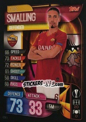 Cromo Chris Smalling - UEFA Champions League 2019-2020. Match Attax. Italy - Topps