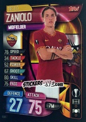 Sticker Nicolò Zaniolo - UEFA Champions League 2019-2020. Match Attax. Italy n. ROM7 - Topps