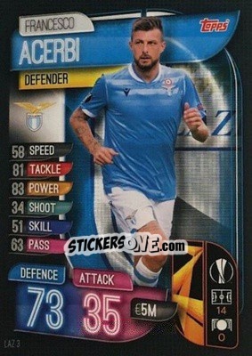 Figurina Francesco Acerbi - UEFA Champions League 2019-2020. Match Attax. Italy - Topps