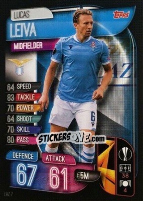 Sticker Lucas Leiva - UEFA Champions League 2019-2020. Match Attax. Italy n. LAZ7 - Topps