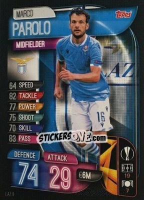 Sticker Marco Parolo - UEFA Champions League 2019-2020. Match Attax. Italy n. LAZ9 - Topps