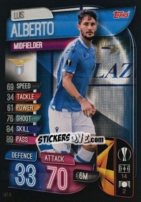 Figurina Luis Alberto - UEFA Champions League 2019-2020. Match Attax. Italy - Topps