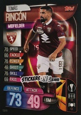 Sticker Tomás Rincón - UEFA Champions League 2019-2020. Match Attax. Italy n. TOR8 - Topps