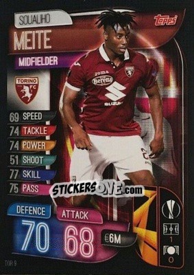 Sticker Soualiho Meïté - UEFA Champions League 2019-2020. Match Attax. Italy n. TOR9 - Topps
