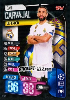 Sticker Dani Carvajal - UEFA Champions League 2019-2020. Match Attax. Italy n. REA5 - Topps