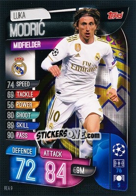 Sticker Luka Modric - UEFA Champions League 2019-2020. Match Attax. Italy n. REA9 - Topps