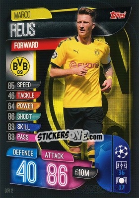 Figurina Marco Reus - UEFA Champions League 2019-2020. Match Attax. Italy - Topps