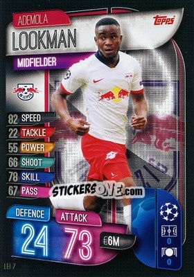 Sticker Ademola Lookman - UEFA Champions League 2019-2020. Match Attax. Italy n. LEI7 - Topps