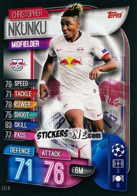Sticker Christopher Nkunku - UEFA Champions League 2019-2020. Match Attax. Italy n. LEI8 - Topps