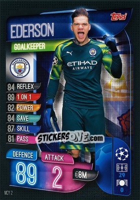 Cromo Ederson - UEFA Champions League 2019-2020. Match Attax. Italy - Topps