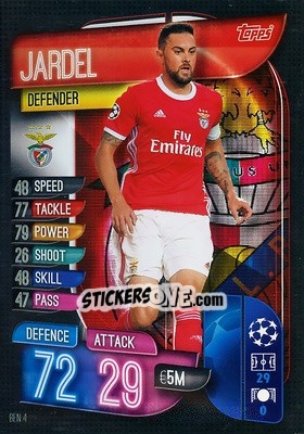 Sticker Jardel - UEFA Champions League 2019-2020. Match Attax. Italy n. BEN4 - Topps