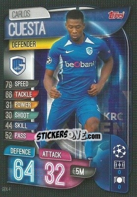 Sticker Carlos Cuesta - UEFA Champions League 2019-2020. Match Attax. Italy n. GEN4 - Topps