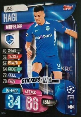 Sticker Ianis Hagi - UEFA Champions League 2019-2020. Match Attax. Italy n. GEN7 - Topps