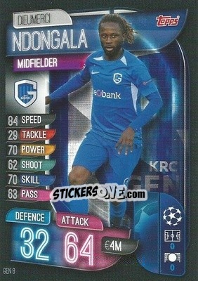 Sticker Dieumerci Ndongala - UEFA Champions League 2019-2020. Match Attax. Italy - Topps