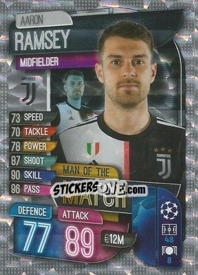 Sticker Aaron Ramsey - UEFA Champions League 2019-2020. Match Attax. Italy n. M-JUV - Topps