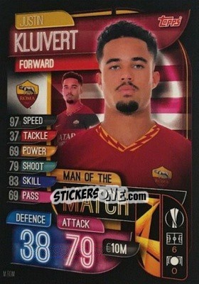 Cromo Justin Kluivert - UEFA Champions League 2019-2020. Match Attax. Italy - Topps