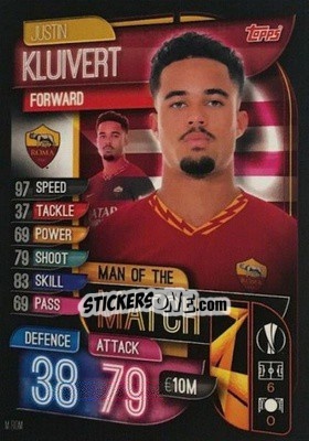 Sticker Justin Kluivert - UEFA Champions League 2019-2020. Match Attax. Italy - Topps