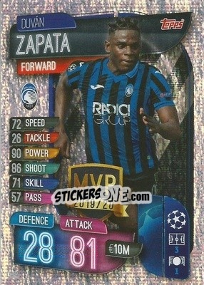 Sticker Duván Zapata - UEFA Champions League 2019-2020. Match Attax. Italy - Topps