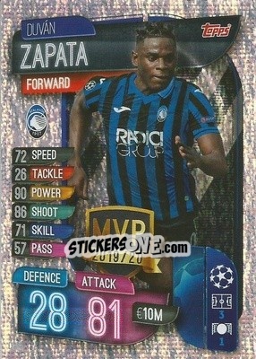Sticker Duván Zapata - UEFA Champions League 2019-2020. Match Attax. Italy n. C-ATA - Topps