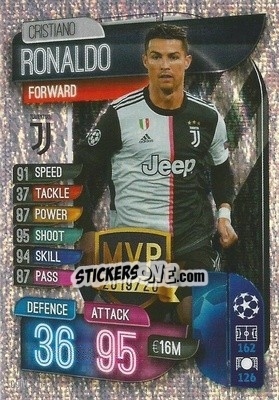 Sticker Cristiano Ronaldo - UEFA Champions League 2019-2020. Match Attax. Italy n. C-JUV - Topps