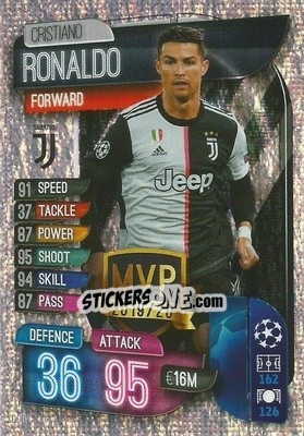 Sticker Cristiano Ronaldo - UEFA Champions League 2019-2020. Match Attax. Italy - Topps