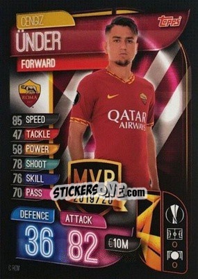 Sticker Cengiz Ünder - UEFA Champions League 2019-2020. Match Attax. Italy - Topps