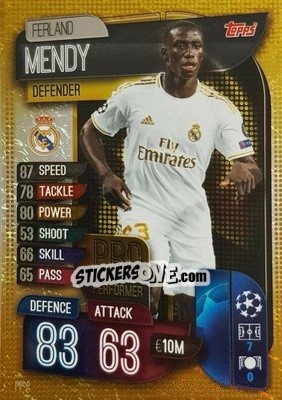 Sticker Ferland Mendy - UEFA Champions League 2019-2020. Match Attax. Italy n. PP2 - Topps