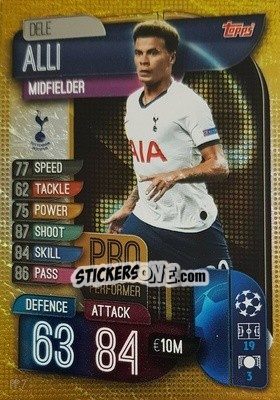 Sticker Dele Alli - UEFA Champions League 2019-2020. Match Attax. Italy n. PP7 - Topps