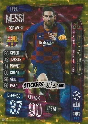 Sticker Lionel Messi - UEFA Champions League 2019-2020. Match Attax. Italy n. HH1 - Topps